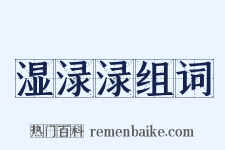 湿渌渌组词是什么意思的图片